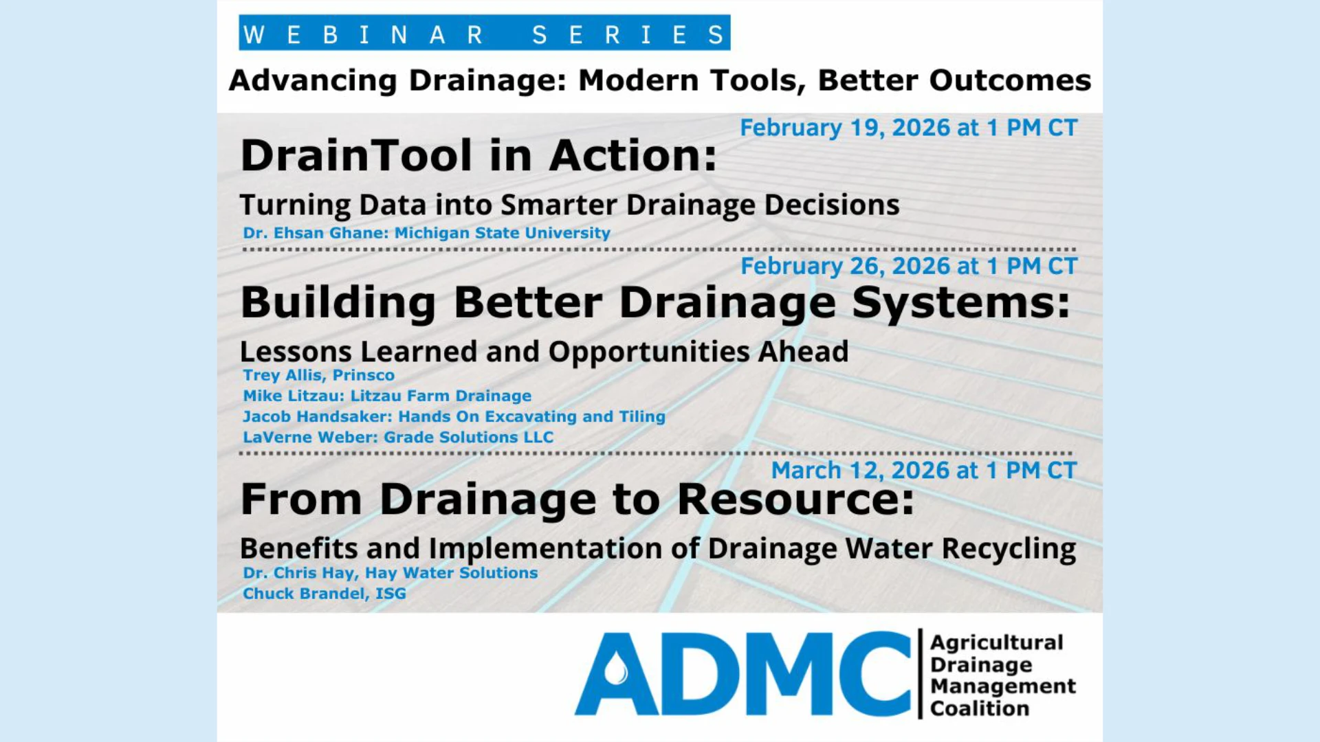 Webinar Series Overview for 3 Sessions